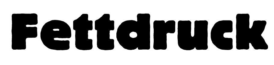 A sample of Fettdruck, a classic modern advertising font. It is part of the Kraftwerk Press font set