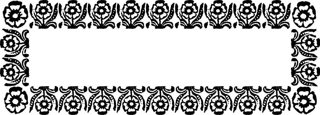 A Colonial 18th century style font called "Marigold Border" from the Walden Font Co. It is part of the Minuteman Printshop set of fonts.