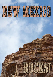 A New Mexico poster featuring fonts from the Wild West Press font set