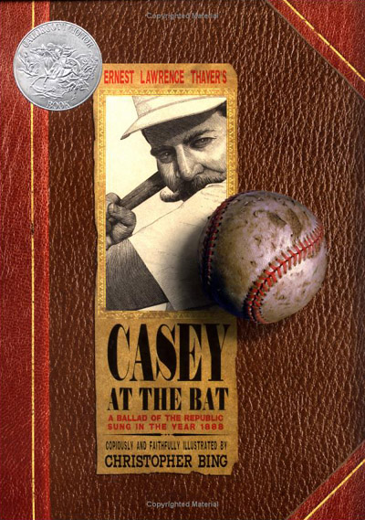 Book Cover for Casey at the Bat, made entirely with fonts from the Civil War Press font set
