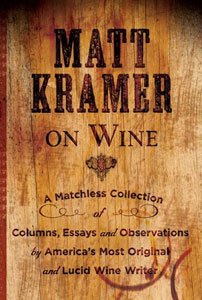 a book cover design for Matt Kramer on Wine, featuring Ashwood Condensed font from the Wild West Press font set