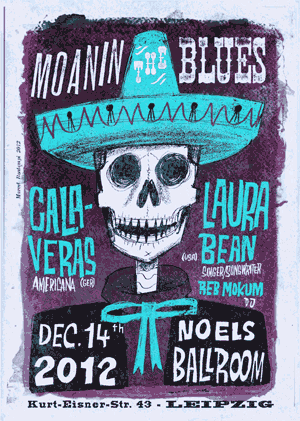 An image of a concert poster created with fonts from the Wild West Press font set