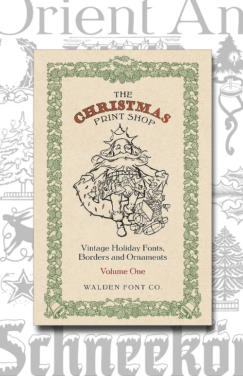 Cover art for Volume 1 of the Christmas Print Shop Design Kit