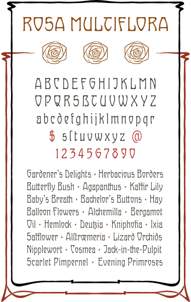 WF Ovid is a German Jugendstil Art Nouveau font. Completely redrawn and featuring support for most European languages