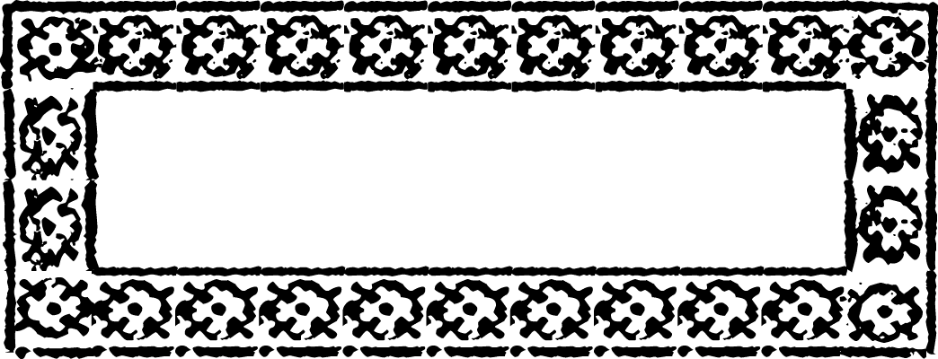 A Colonial 18th century style font called "Quilt Border" from the Walden Font Co. It is part of the Minuteman Printshop set of fonts.