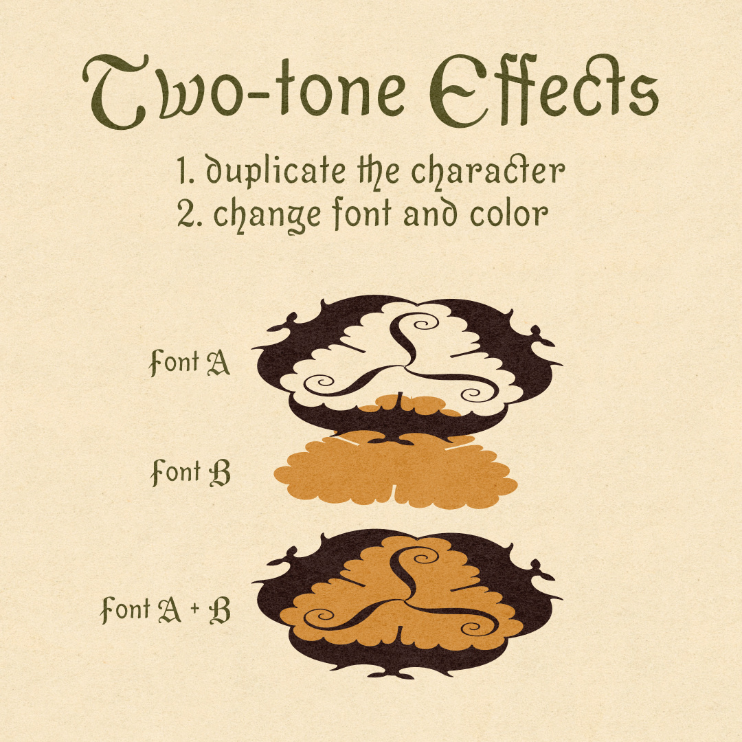 Usage Example 5 of the WF Halloween Ornaments Font