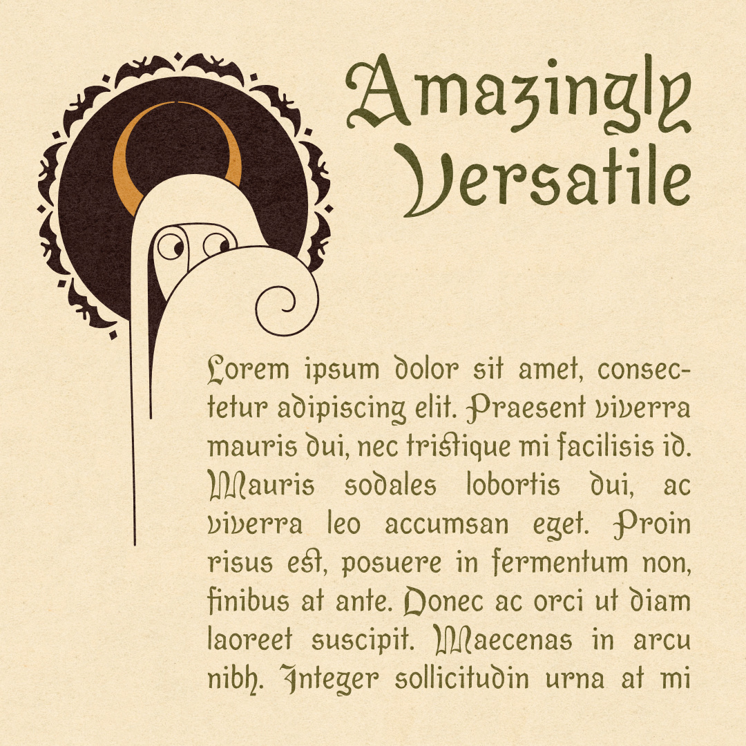 Usage Example 6 of the WF Halloween Ornaments Font