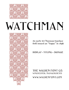 Page 1 of the complete Watchman specimen